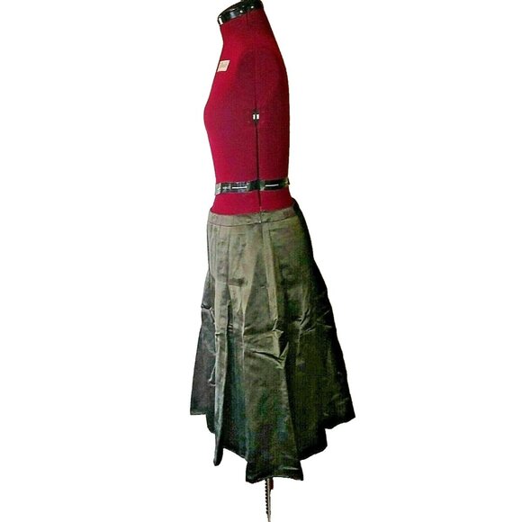 Banana Republic A Line Skirt Brown Women Lined Linen Blend Size 2 - Picture 3 of 12